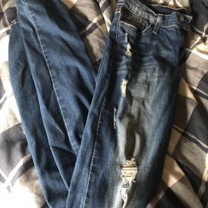 Distressed jeans